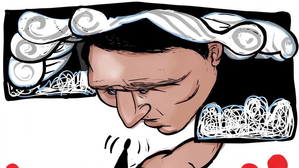 Caricatura de un juez o magistrado con peluca mirando hacia abajo, simbolizando decisiones judiciales sobre el censo electoral.